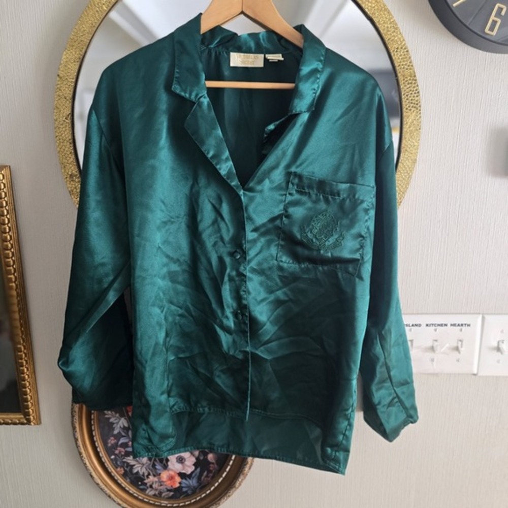 Vintage Victoria's Secret Gold Label Pajama Set Women Small Green St PatricksDay
